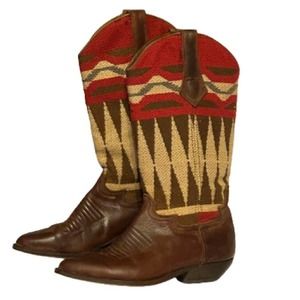 Anthropologie Seychelles  Western/Native Cowboy Cowgirl Brown Leather Boots - 6